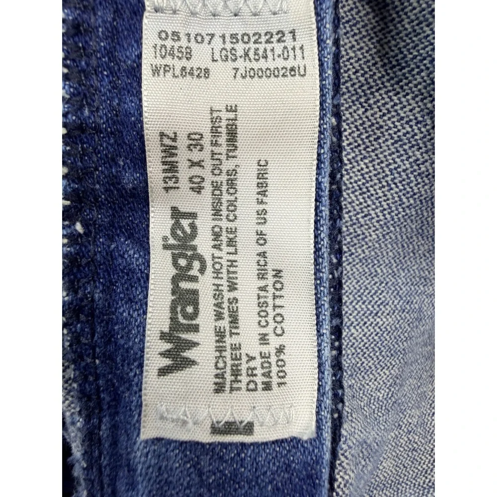 Wrangler‎ Cowboy Cut Original Fit Jeans Mens 40x30 Blue Denim Western Straight